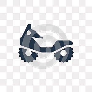 All terrain vehicle vector icon isolated on transparent background, All terrain vehicle transparency concept can be used web and