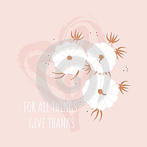 For All Things Give Thanks motivation card