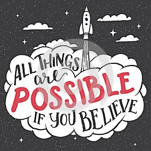 All things are possible if you believe card