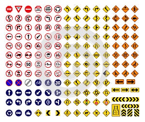 All traffic signs