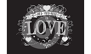 All you need is love icon illustration