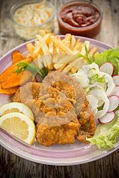 Fried beef cutlets