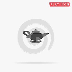 Alladin Lamp flat vector icon