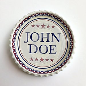 Allah name in round frame isolated on white background