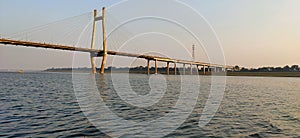 Allahabad, Prayagraj Naini Bridge on Yamuna river photo