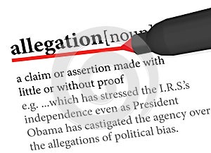 Allegation