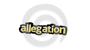 ALLEGATION writing vector design on a white background