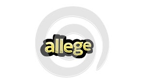 ALLEGE writing vector design on a white background