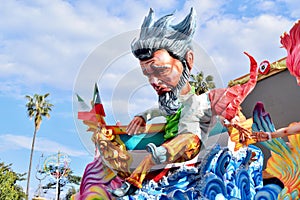 Allegorical float depicting a fantasy characters