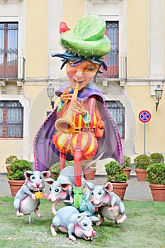 Allegorical float depicting various fantasy characters