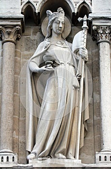 Allegories, The Church, Notre Dame Cathedral, Paris photo