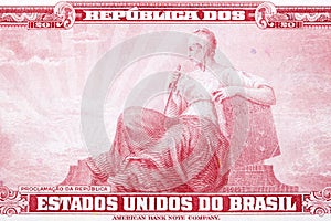 Allegory of the Republic from old Brazilian money