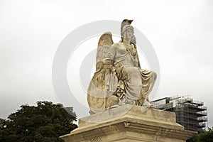 Allegory statue of Victorious France at Carrousel Arc de Triomphe or Arc de Triomphe du Carrousel