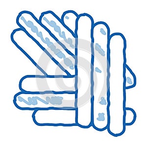 Allegry Organism Pathogen Sticks doodle icon hand drawn illustration