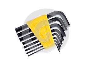 Allen key on white background