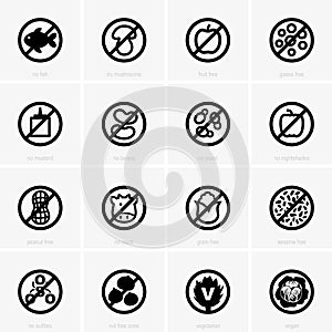 Allergen free icons