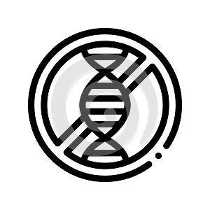 Allergen Free Sign Genom Vector Thin Line Icon