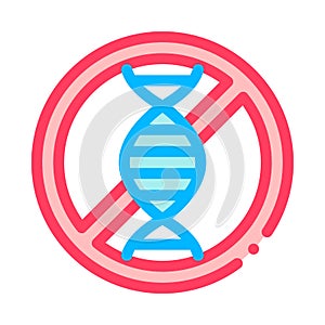 Allergen Free Sign Genome Vector Thin Line Icon