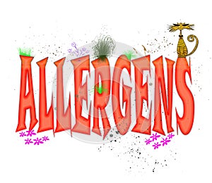 Allergens Typography