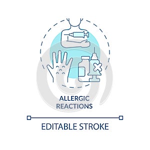 Allergic reactions blue concept icon