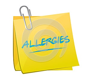 allergies post memo illustration design