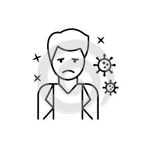 Allergologist, man, immune icon. Element of allergy icon photo