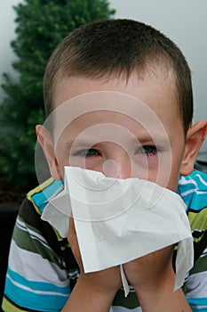 Allergy and conjunctivitis or flu photo