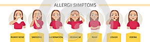 Allergy infographic. Vector. photo