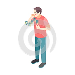 Allergy Isometric Icon