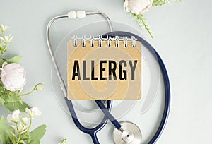 ALLERGY text with Background of Medicaments