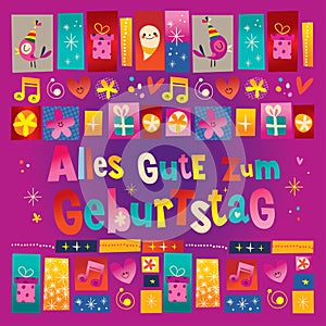 Alles Gute zum Geburtstag Deutsch German Happy birthday