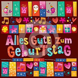 Alles Gute zum Geburtstag Deutsch German Happy birthday