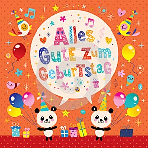 Alles Gute zum Geburtstag Deutsch German Happy birthday greeting card photo