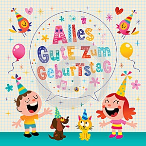 Alles Gute zum Geburtstag Deutsch German Happy birthday greeting card photo