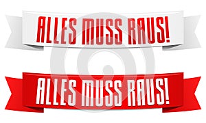 Alles muss raus - Flash Sale Ribbon Vector Banners photo