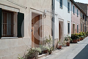 Alley in AlcÃºdia on Mallorca island