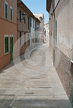 Alley in AlcÃºdia on Mallorca island