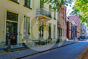 Alley alongside Lange Voorhout street in the Hague, Netherlands