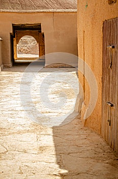 Alley with arch of the Kasbah Ait Ben Haddou in Ouarzazate, Morocco