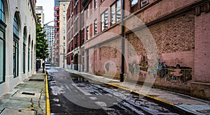 An alley in downtown Atlanta, Georgia.