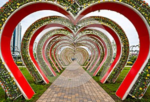 Alley of Hearts in the Flower Park