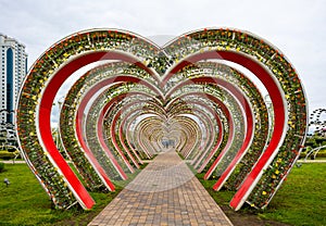 Alley of Hearts in the Flower Park