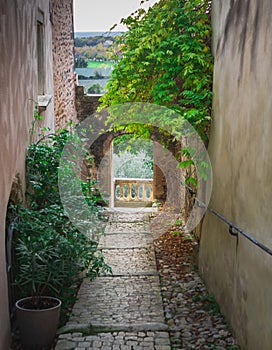 Alley between houses in French Provence