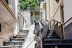 An alley of nostalgia in the city of Fasham in Iran