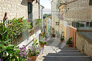 Alley in Numana, Marche, Italy photo