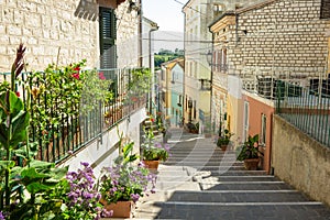 Alley in Numana, Marche, Italy photo