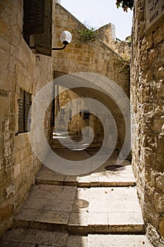 An alley in the old city of Jerusalem