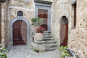 Alley in old town of Bagnoregio - Tuscany, Italy