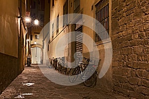 old alley in Florence, Italy photo