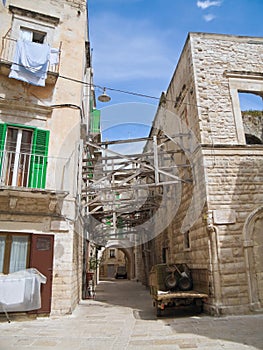 Alley in Oldtown of Molfetta. Apulia.